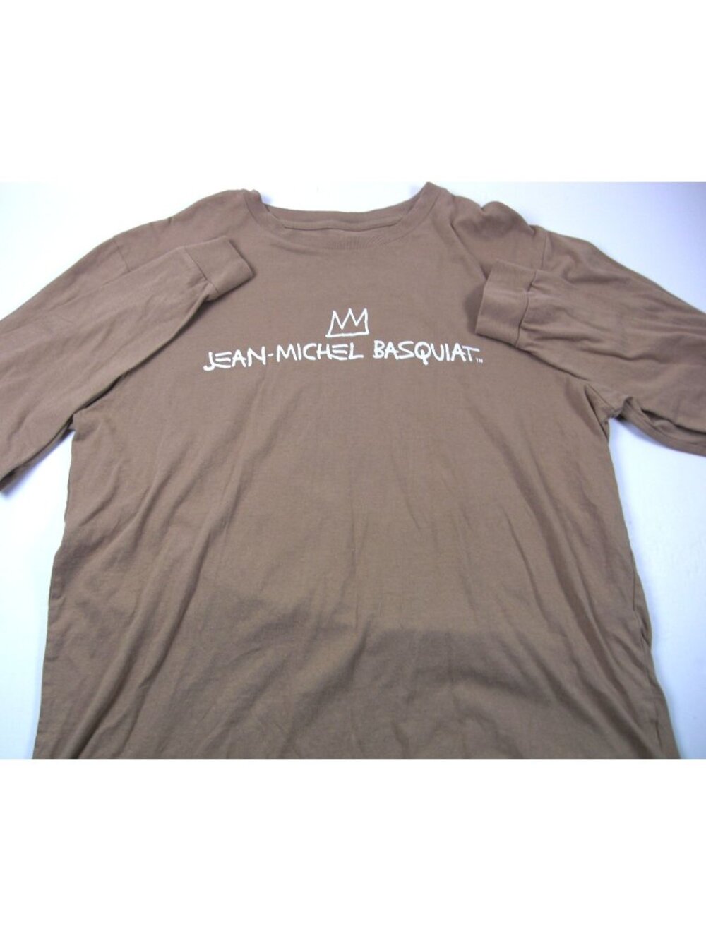 GAP x Jean-Michel Basquiat Size Medium Brown Cotton Long Sleeve Graphic Crew Nec